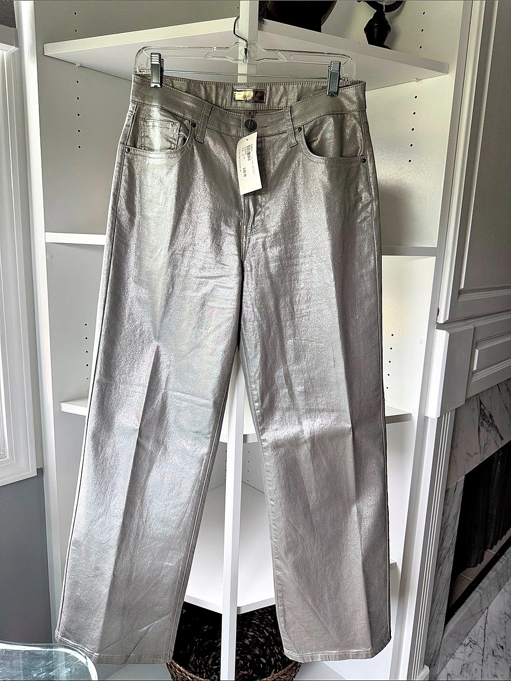 Kut from the Kloth Miller High Rise Wide Leg Silver Wide Leg Jeans Size 6 NWT